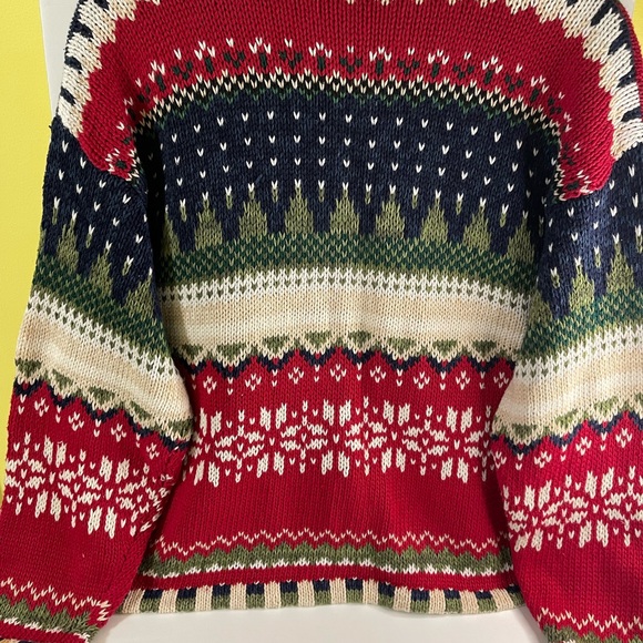 Casual Corner Annex Christmas zip up sweater size large - Picture 8 of 8